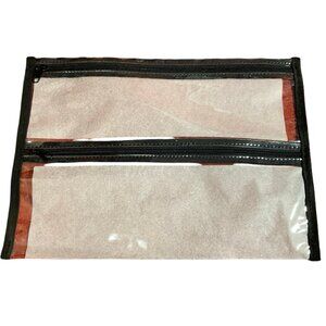 Clear Two Section Travel Makeup Bag
